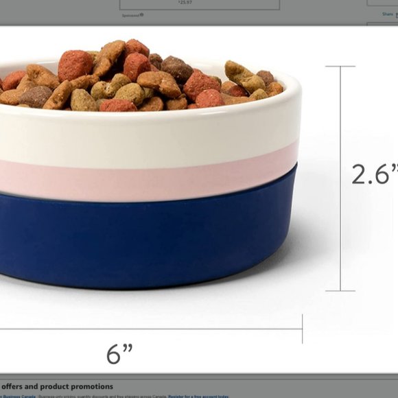 Jonathan Adler Now House Blue Miami Duo Bowl pet dog size Medium nwt - Picture 8 of 11